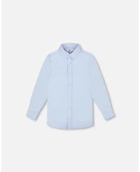 Deux par Toddler Boys Long Sleeve Button Down Shirt Pale Blue - Toddler|Child