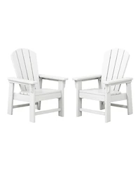 Kids Outdoor Adirondack Plastic Patio Chair (Set of