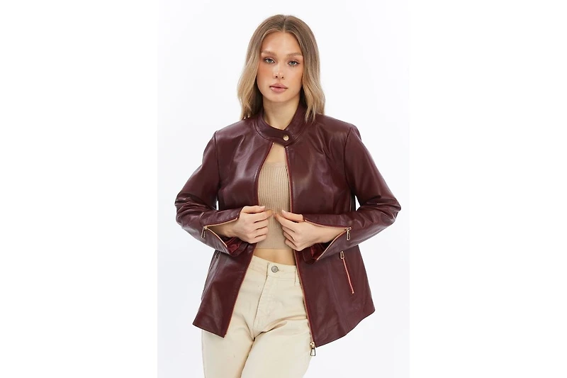 Furniq Uk Women's Leather Jacket