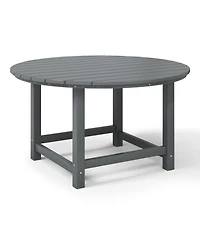 Kids 5-Piece Hdpe Outdoor Patio Round Dining Table and Chairs Set