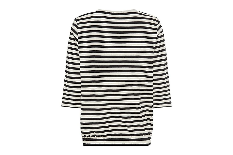Olsen Women's Stripe and Foil Print Jersey Top