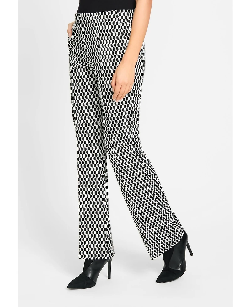 Olsen Women's Mona Fit Slim Pattern Knit Pant