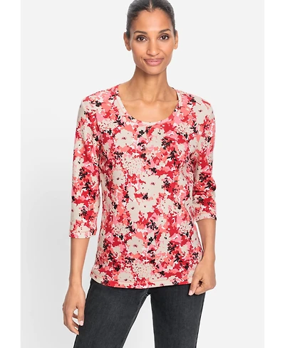 Olsen Women's Floral Camo T-Shirt