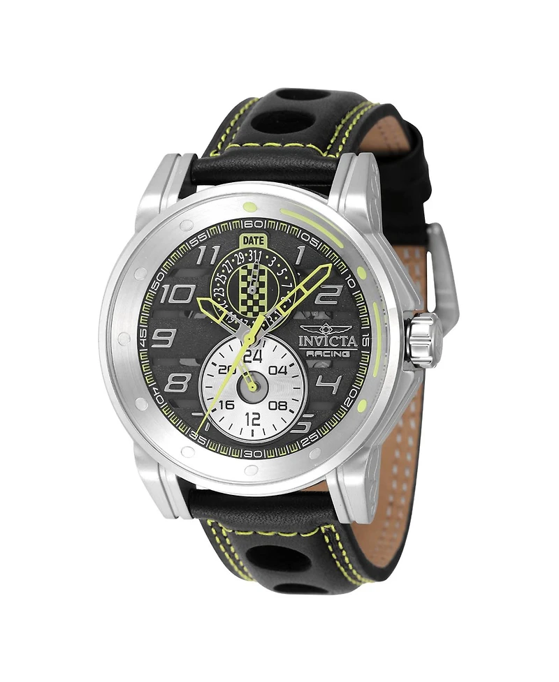Invicta Men's 47534 Invicta Racing Quartz Multifunction Black, Silver, Grey, Light Green Dial Watch