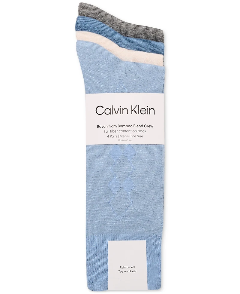 Calvin Klein Men's 4-Pk. Crew Dress Socks