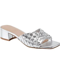 Marc Fisher Women's Coven Woven Slip-On Block Heel Sandals