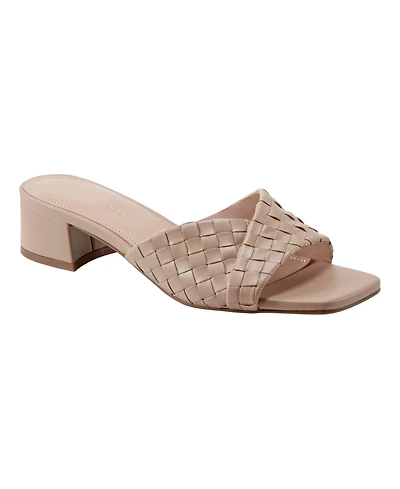 Marc Fisher Women's Coven Woven Slip-On Block Heel Sandals