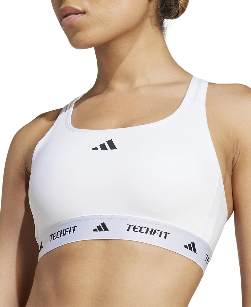 adidas Women's Medium-Impact Logo-Band Sports Bra