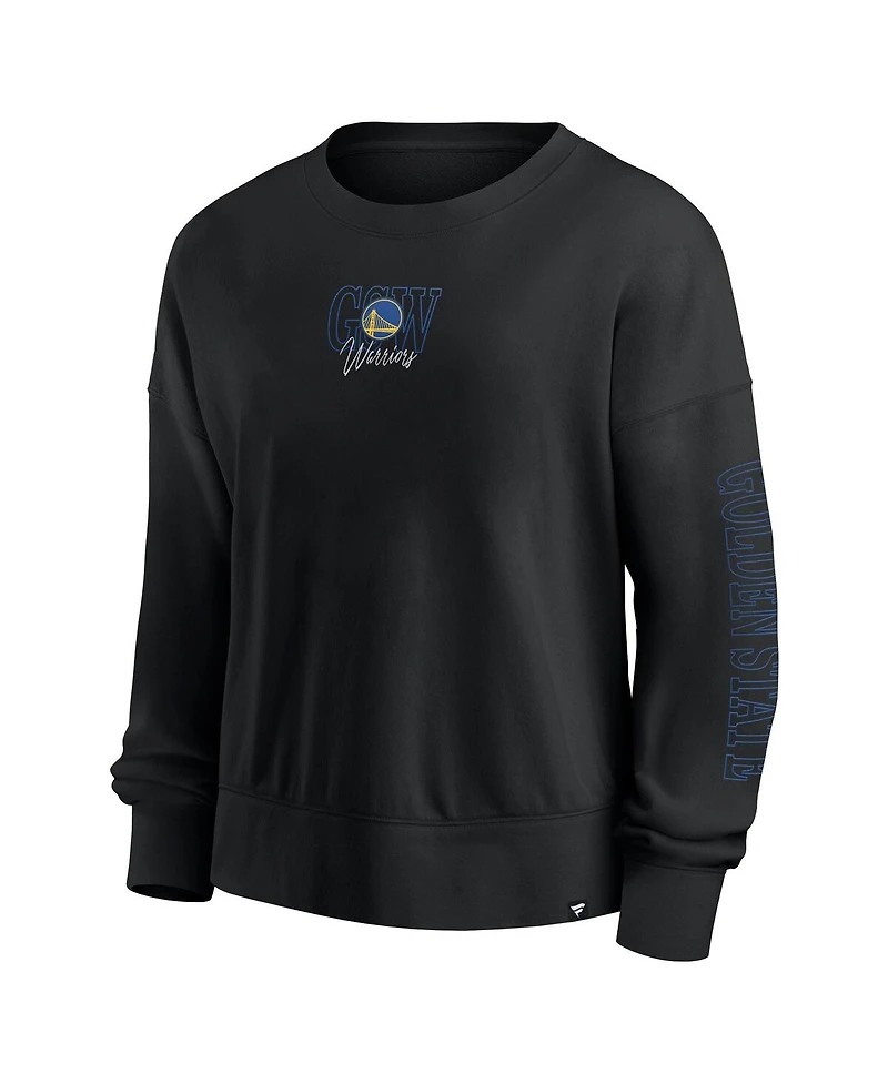Fanatics Black Golden State Warriors Oversized Game Day Pullover Sweatshirt