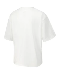 Pressbox Women's White Ohio State Buckeyes Rock Roll Slub T-Shirt