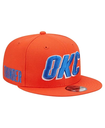New Era Men's Orange Oklahoma City Thunder Jersey Hook Statement Edition 9FIFTY Snapback Hat