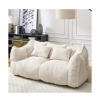Bean Bag Chair for Adults, Cozy Chenille Sofa, Perfect Gaming, Reading, and Relaxing-The Pop Home