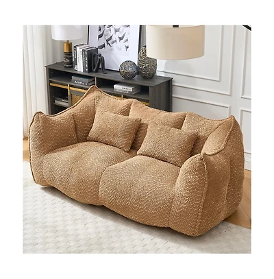 Bean Bag Chair for Adults, Cozy Chenille Sofa, Perfect Gaming, Reading, and Relaxing-The Pop Home