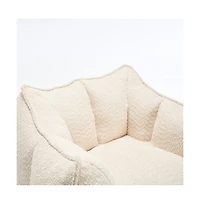 Comfortable Chenille Bean Bag Chair with Armrests for Living Rooms, Bedrooms, Gaming and Watching Tv-The Pop Home