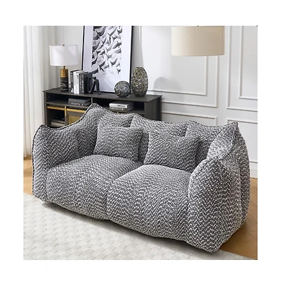 Bean Bag Chair for Adults, Cozy Chenille Sofa, Perfect Gaming, Reading, and Relaxing-The Pop Home