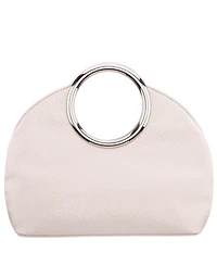 Nina Metal Handles Embossed Snake Hobo Bag