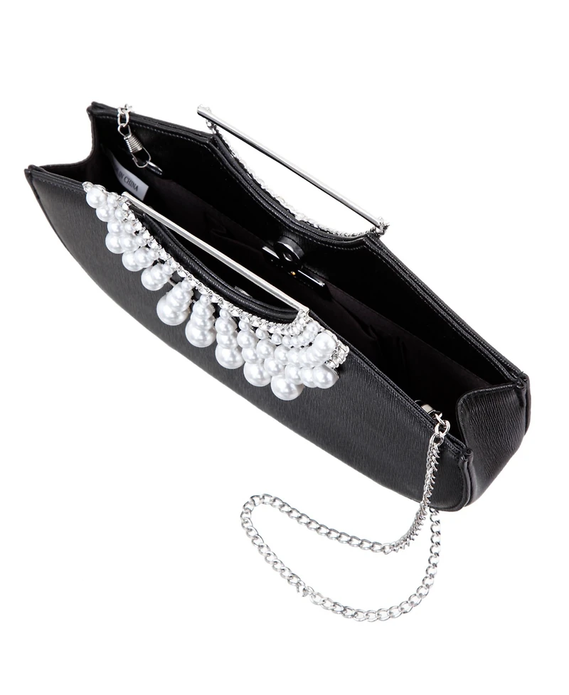 Nina Crystal Encrusted Small Handle Bag