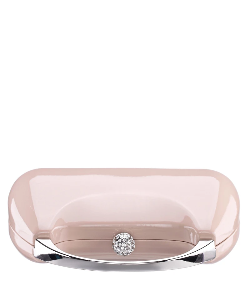 Nina Women's Metallic Minaudiere bag with Metal Handle