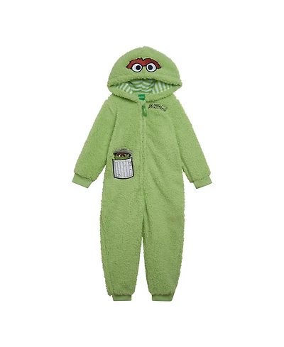Sesame Street Toddler Boys Cozy Sherpa Zip Up Cosplay Costume Coverall Newborn to (Newborn - 4T