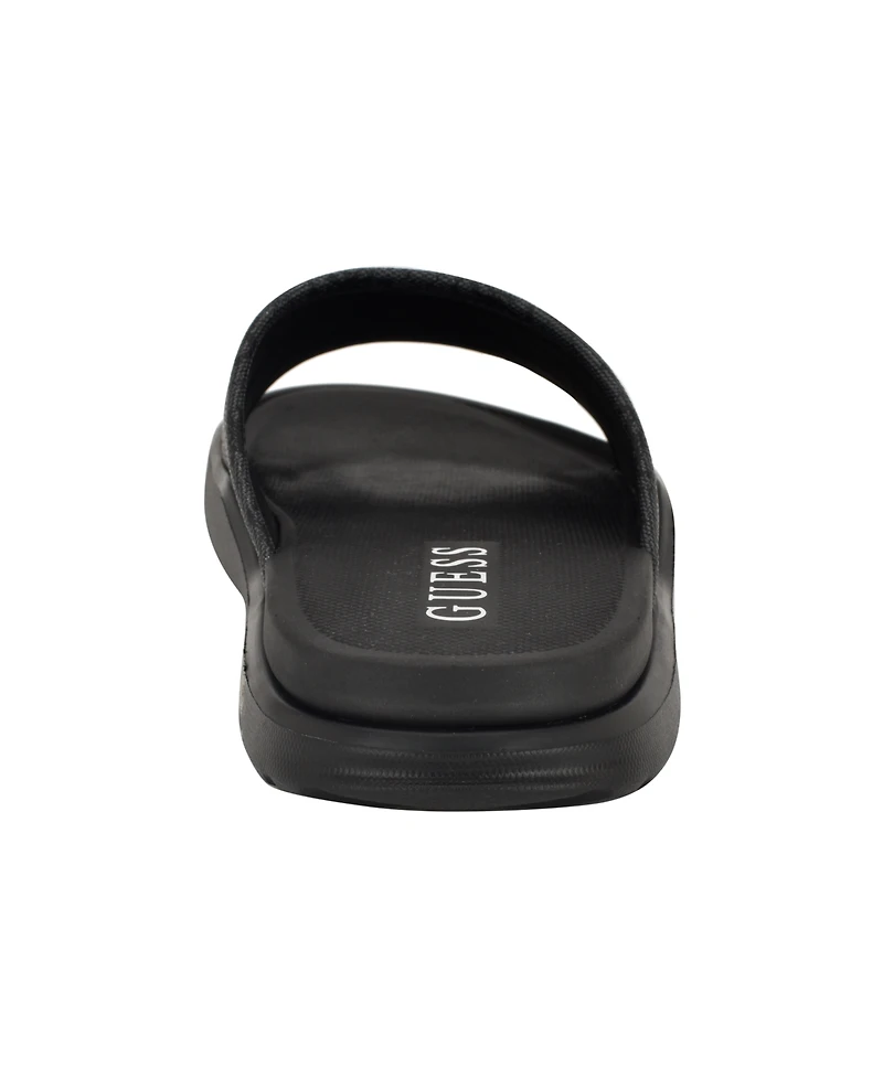 Guess Men's Magaria Branded Elevated Pool Slides