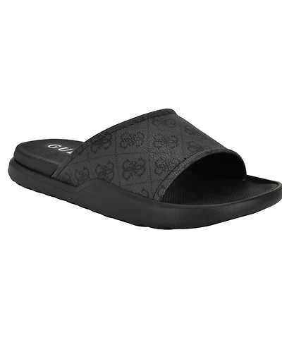 Guess Men's Magaria Branded Elevated Pool Slides