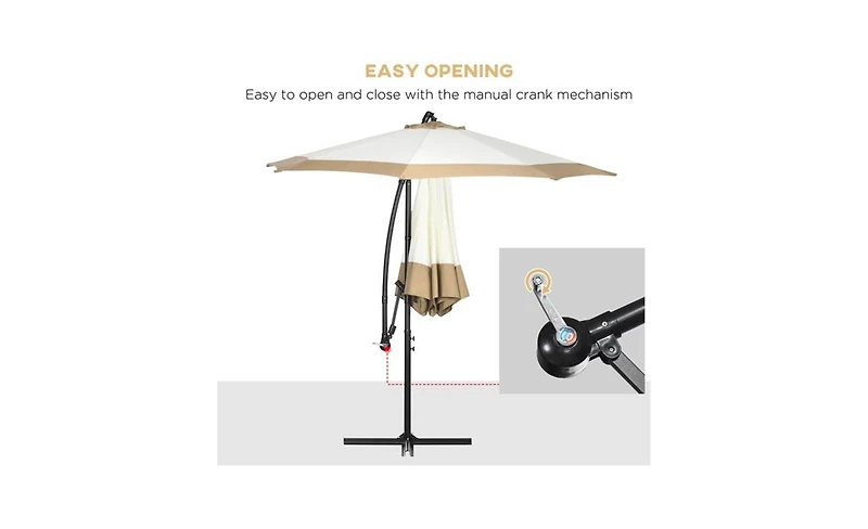 Outdoor Beach Umbrella – Portable Shade for Sun Protection at the Beach, Picnic, or Patio