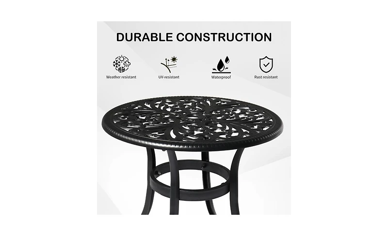 Phoenix Cast Aluminum Cocktail Table for Outdoor Entertaining