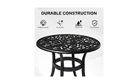 Phoenix Cast Aluminum Cocktail Table for Outdoor Entertaining