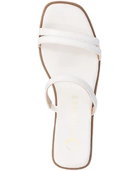 Journee Collection Women's Brisa Multi Strap Slip On Flat Sandals