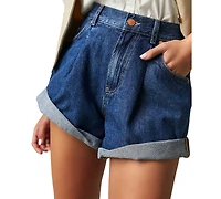 Free People Women's Danni Cotton High-Rise Shorts