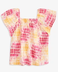 Epic Threads Little & Big Girls Coast Dye Flutter Top, Exclusively at Macy's