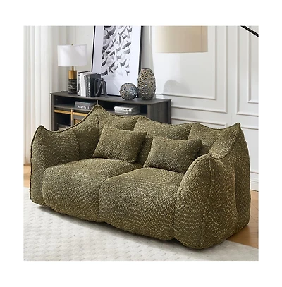 Bean Bag Chair for Adults, Cozy Chenille Sofa, Perfect for Gaming, Reading, and Relaxing-The Pop Home