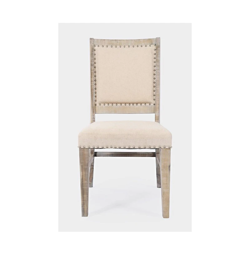 Fairview Transitional Solid Wood Upholstered Side Chair (Set of 2)