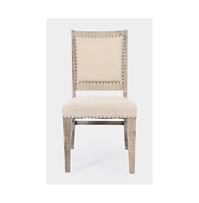 Fairview Transitional Solid Wood Upholstered Side Chair (Set of 2)