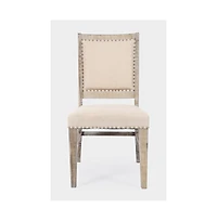 Fairview Transitional Solid Wood Upholstered Side Chair (Set of 2)
