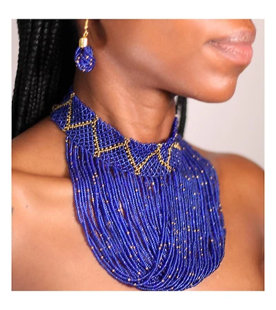 Shani African Beaded Choker Necklace for Women – Adjustable Handcrafted Maasai Jewelry