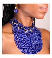 Shani African Beaded Choker Necklace for Women – Adjustable Handcrafted Maasai Jewelry