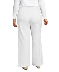 Lands' End Women's High Rise Wide Leg Denim Jeans
