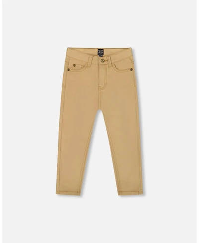 Deux par Deux Toddler Boys Stretch Twill Pants Light Golden Beige - Toddler|Child