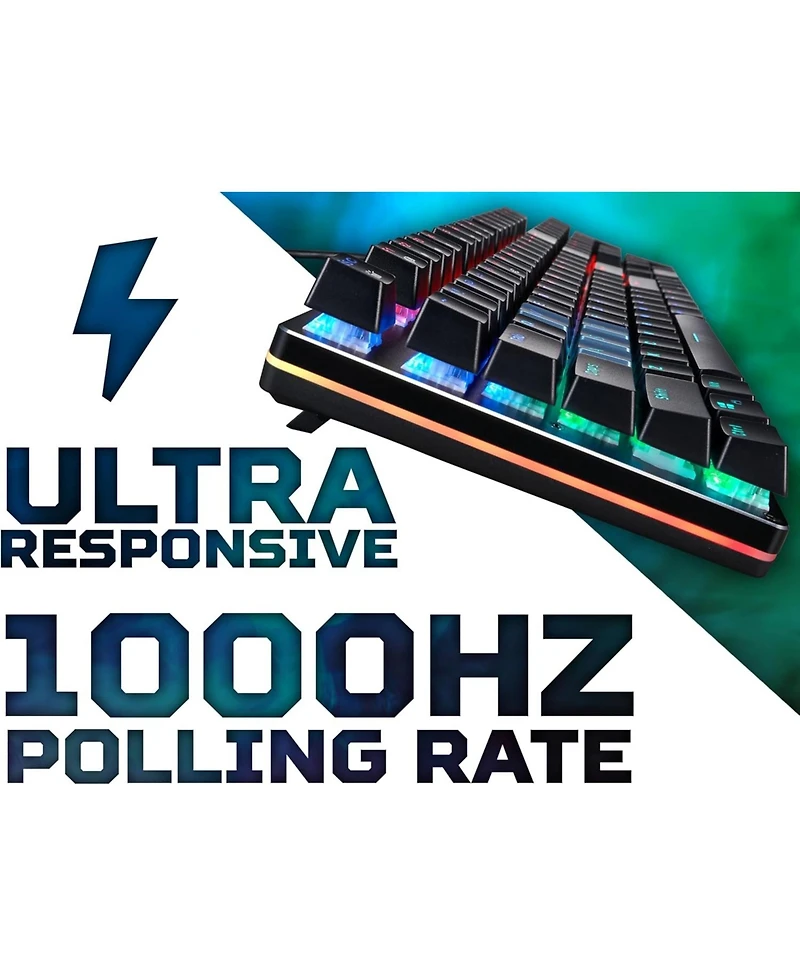 acer Predator Aethon 303 Wired Gaming Keyboard-Kailh Blue Mechanical Switches|Rgb Illuminated Keyboard|12 Backlight Effects|5 Pre-Set Gaming Modes & 3
