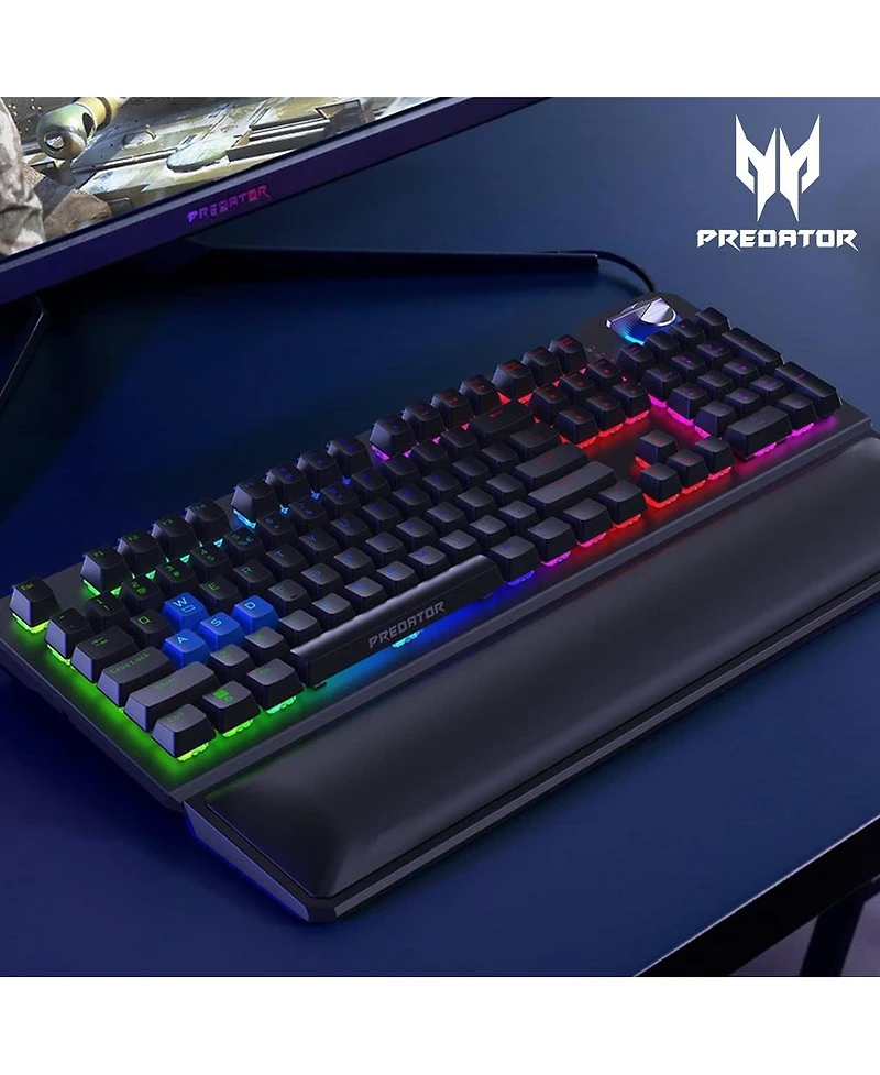 acer Predator Aethon 700 Gaming Keyboard:Clicky or Linear-Your Choice|Per-Key 16.8M Rgb Colors Backlighting|Programmable|Dedicated Media Keys & Dial|1