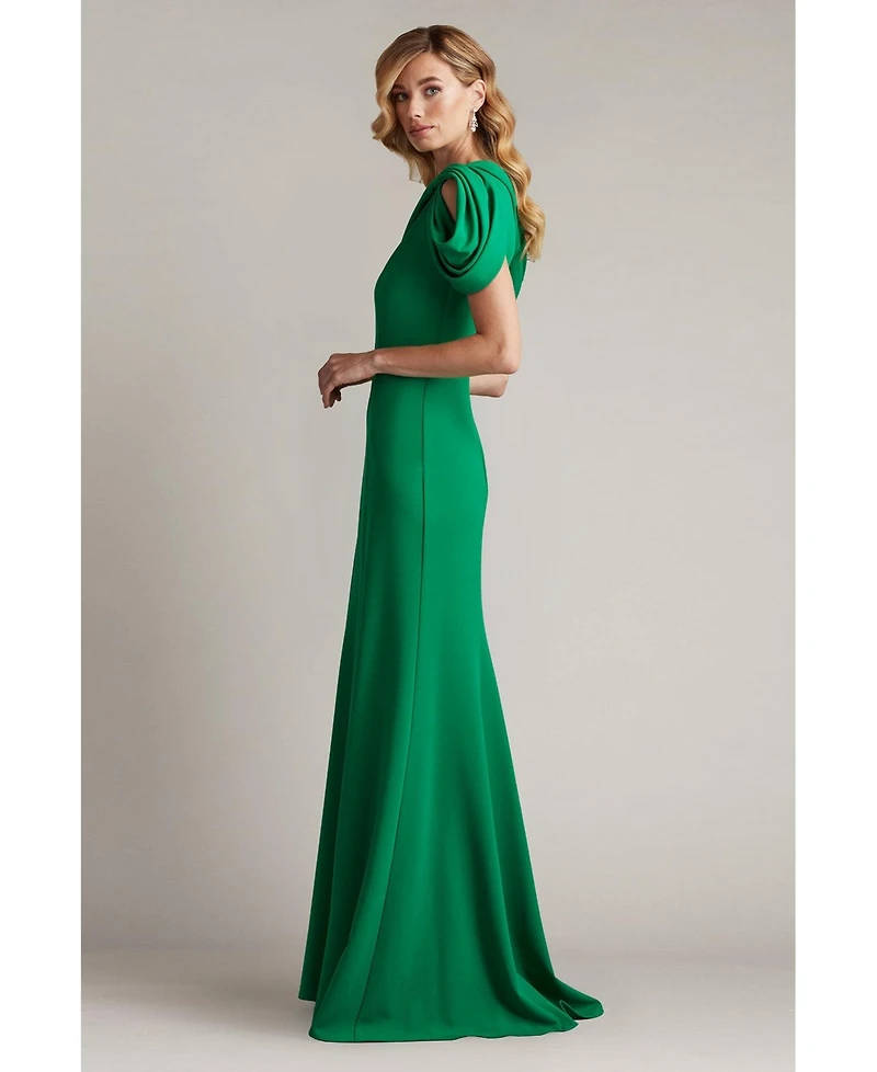 Tadashi Shoji Copley Shoulder Drape Gown