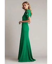 Tadashi Shoji Copley Shoulder Drape Gown