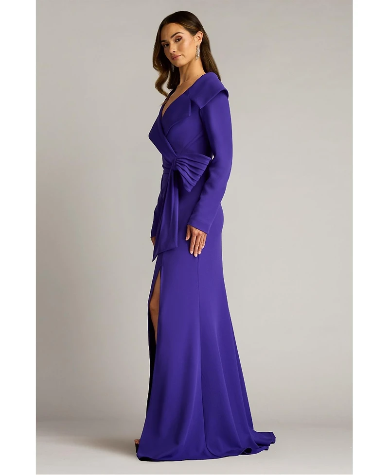 Tadashi Shoji Women's Boleyn Portrait Collar Gown