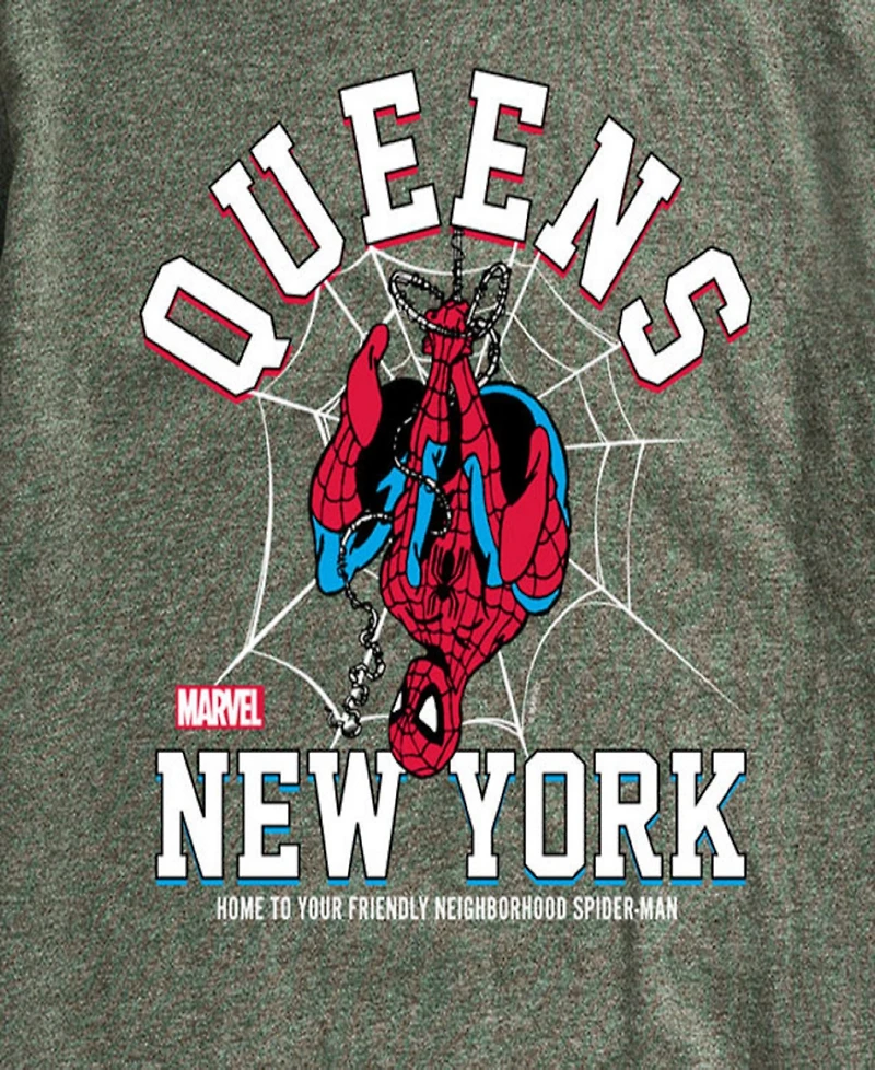Airwaves Men's Spider-Man Queens New York Short Sleeve T-Shirt