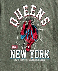 Airwaves Men's Spider-Man Queens New York Short Sleeve T-Shirt