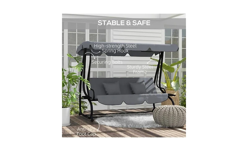 Outdoor Patio Swing Chair Comfortable Hanging for Relaxation Garden or Backyard