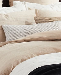 Donna Karan Home Embroidered Block Decorative Pillow, 11" x 22"