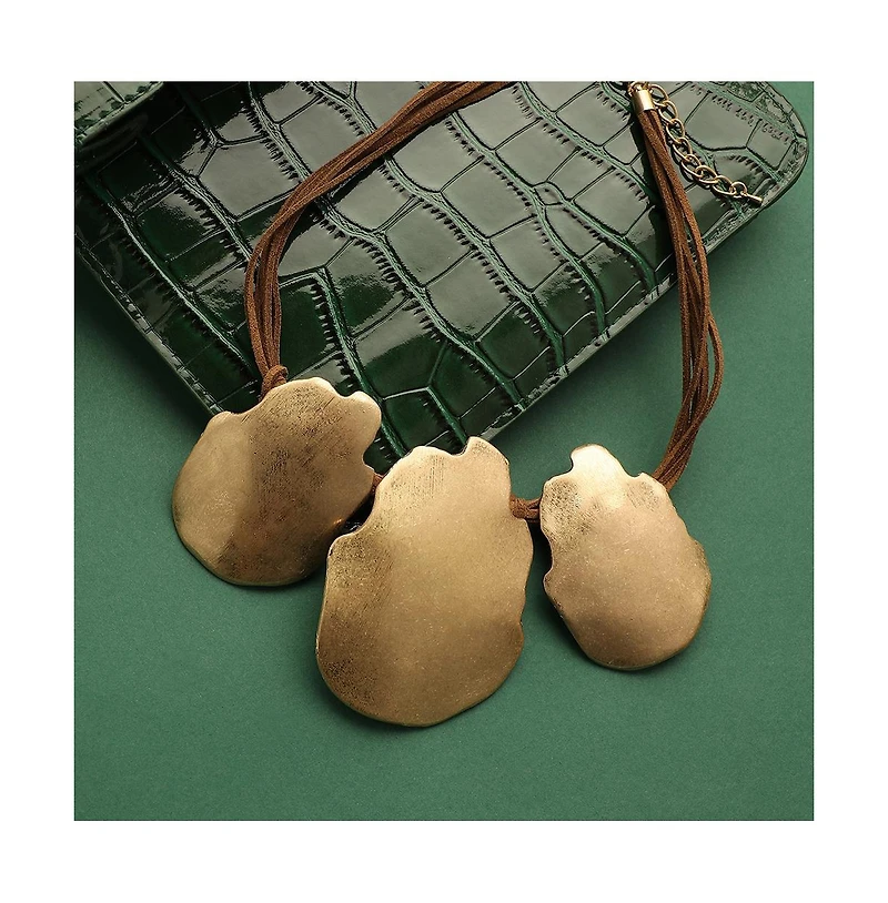 Metallic Cascade Statement Necklace