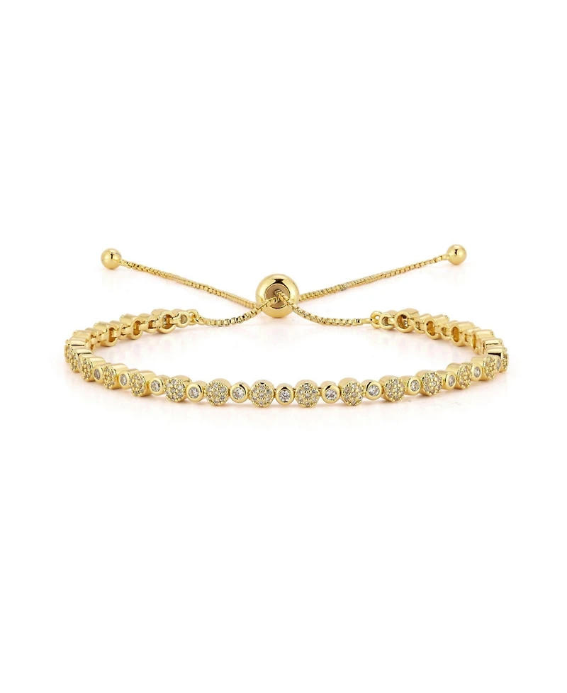 Rachel Zoe Gold Plated Adjustable Tennis Bracelet